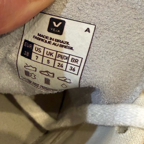 Veja V-10 B-MESH WHITE NATURAL PIERRE women’s size 7 - Picture 5 of 10